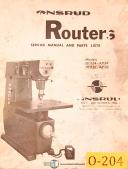 Onsrud-Onsrud W1124 A1124 W1136 A1136, Routers Service & Parts Manual 1968-A1124-A1136-W1124-W1136-01